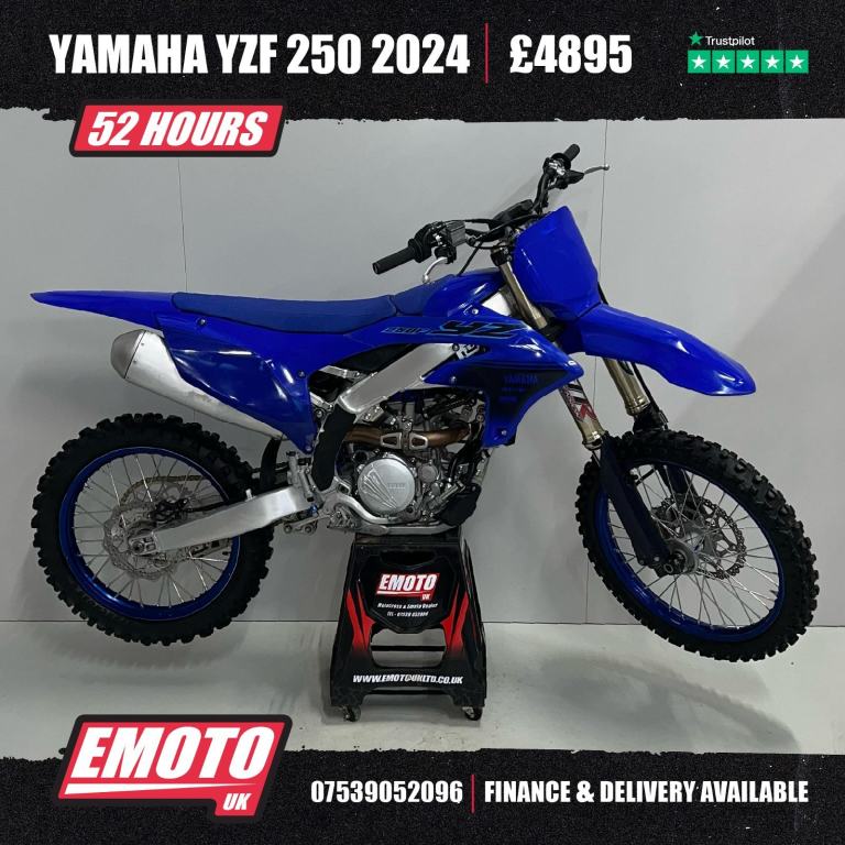 YAMAHA YZF 250 2024 Motocross Bike 52 Hrs 250cc @EmotoUK - Finance Available