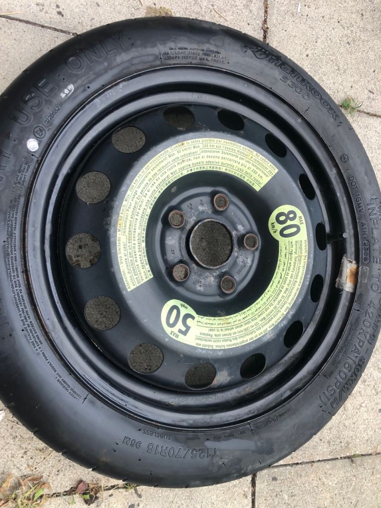 Audi a3 spare wheel
