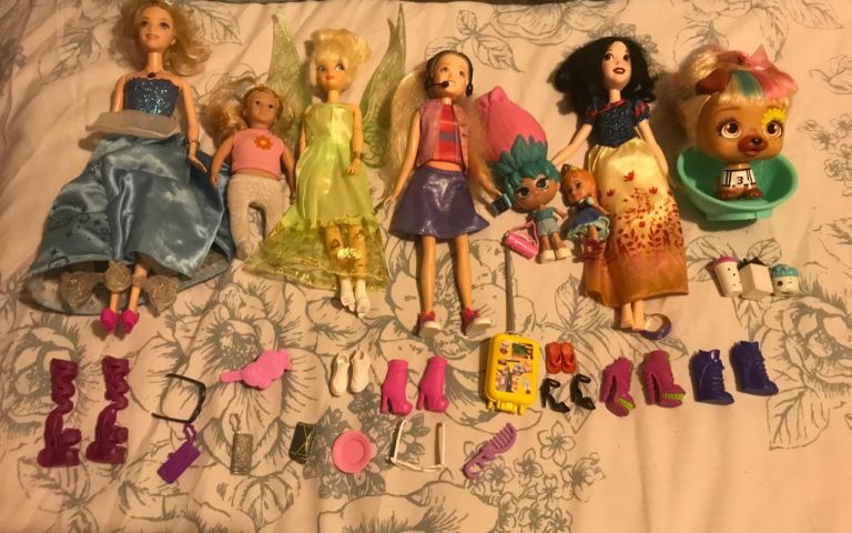 Princess Barbie Doll Collection job lot,Jojo Siwa doll & many more with accessories 