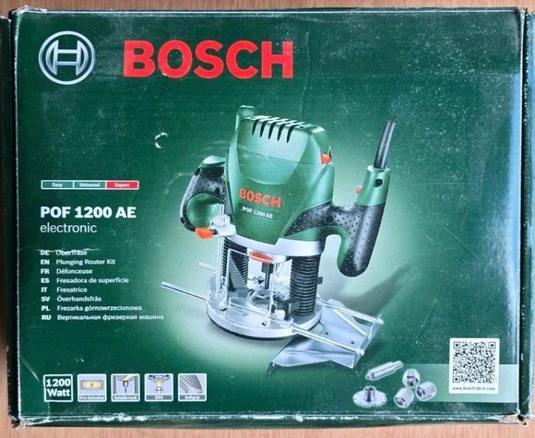 Bosch POF 1200 AE Router 1200W Plunge Router Variable Speed Woodworking