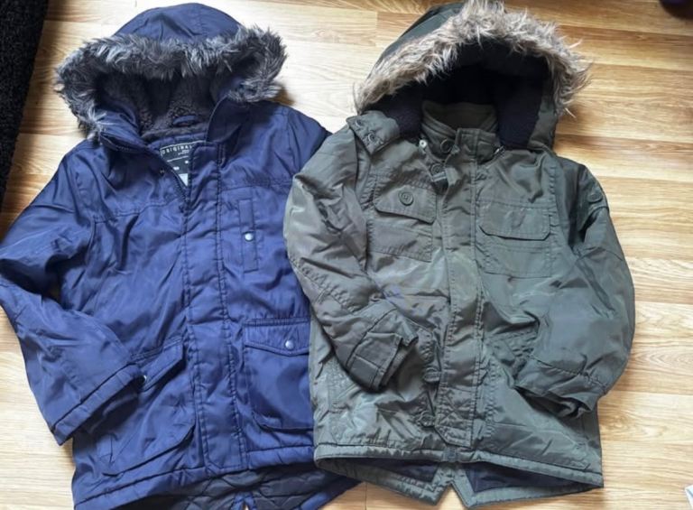 2 x boys age 5-6 parka jackets coats 