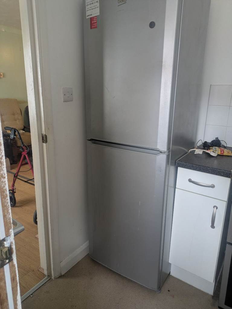BARGAIN: Beko Silver Fridge Freezer – MUST GO BY 7PM SUNDAY!