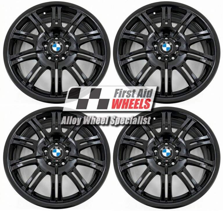 4X 19'' GENUINE BMW STYLE 67M GLOSS BLACK 8J ALLOY WHEELS fit 1 2 SERIES S109BG4