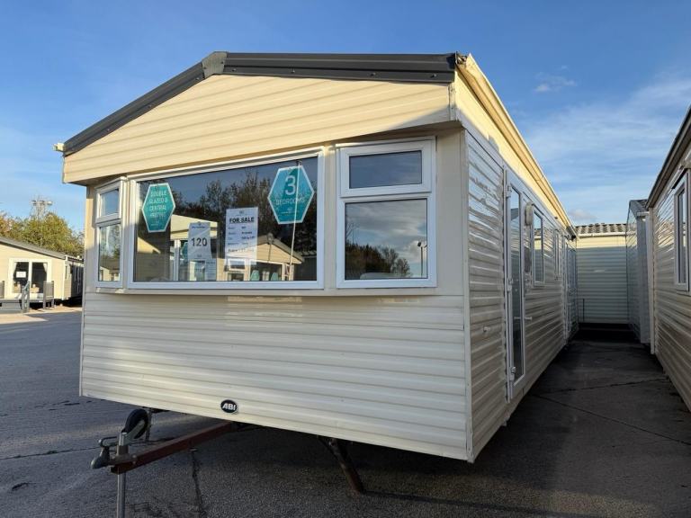 3 Bed Double Glazed & Central Heated Static Caravan with New Carpets - Offsite