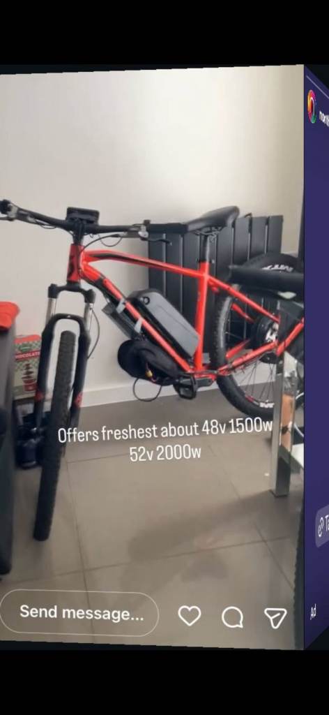 Red Electric Mountain Bke – Good Condition