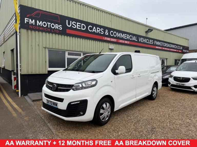 2020 70 VAUXHALL VIVARO 1.5 TURBO D 2900 SPORTIVE PANEL VAN 5DR DIESEL MANUAL L2