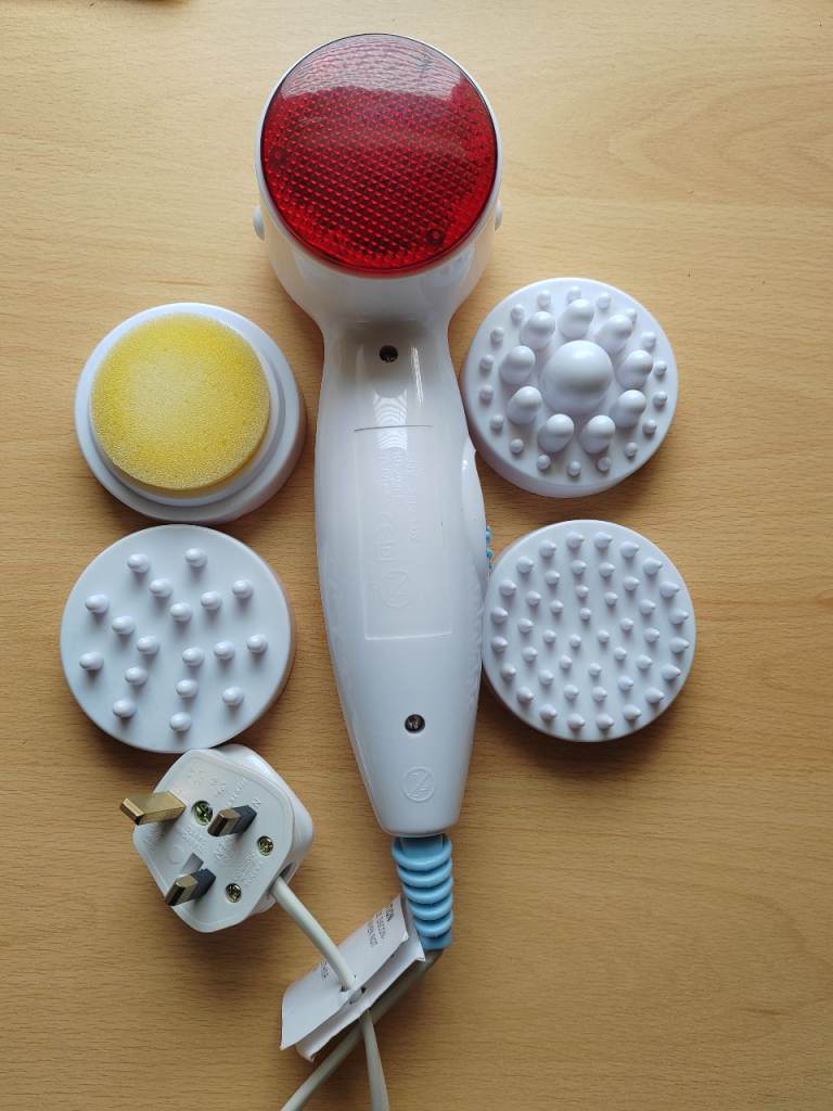 Clatronic MSI 2571 Infrared Vibro Massager-Full Kit, Working, 3 Functions 4 Head