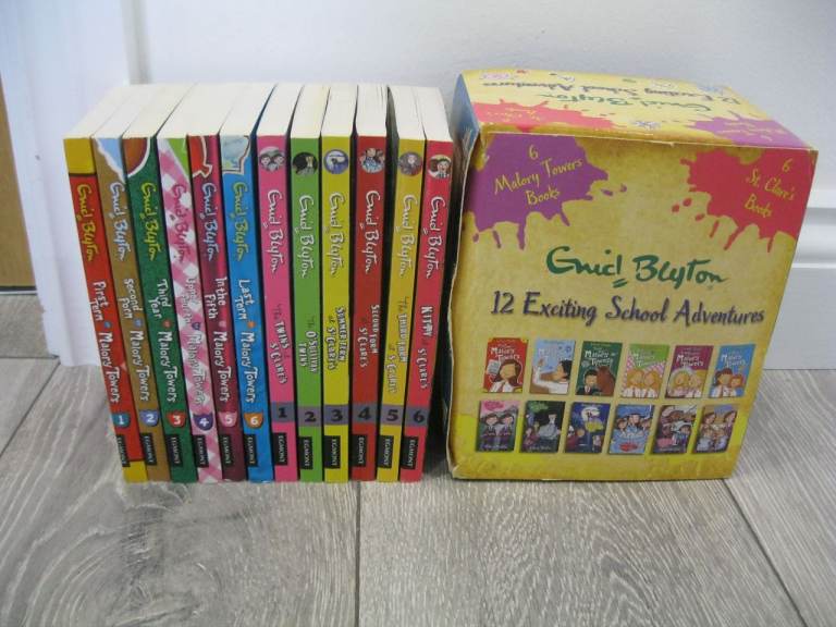 Enid Blyton's 12 Exciting School Adventures  12 Book Box Set - VGC