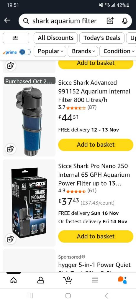 Scce shark 800l/min internal tank filter with new porous media filter