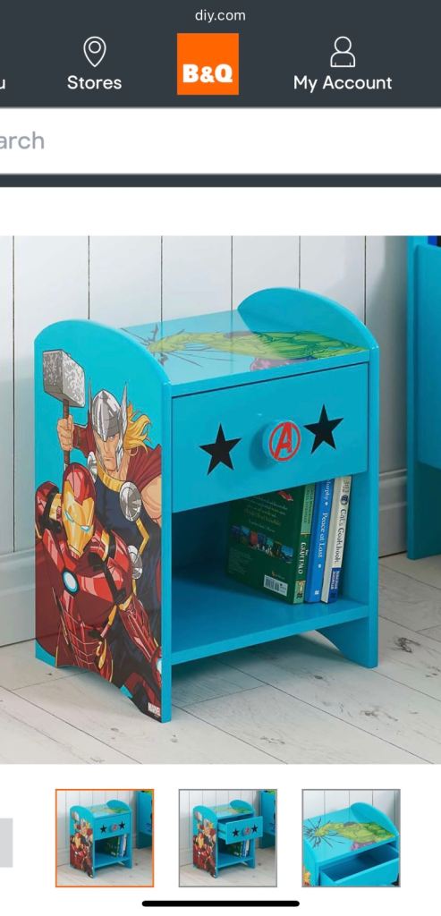 image for Marvel Avengers Bedside Table