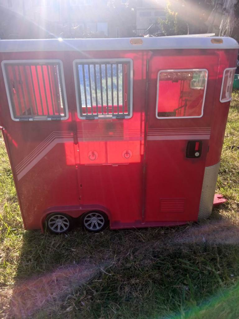 Large Red Plastic Toy Trailer  - Good Condition