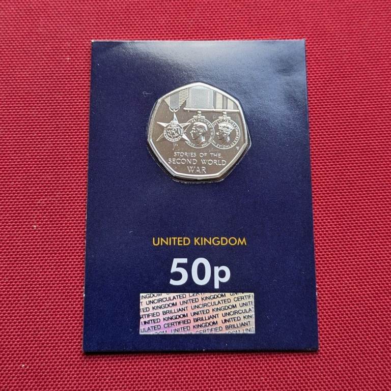 ♥NEW♥ 50p 2025 - Stories of the Second World War UNCIRCULATED Fifty Pence coin