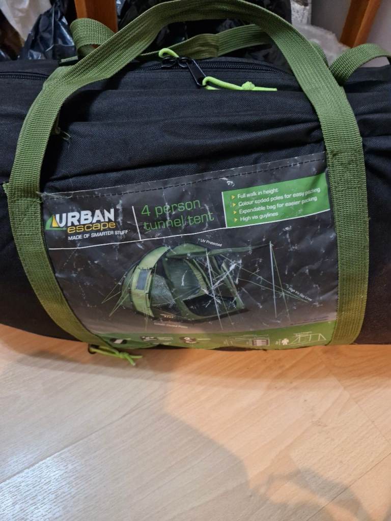 Urban escape 4 man tunnel tent with canopy. NO OFFERS 