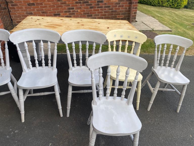 Solid pine table and chairs