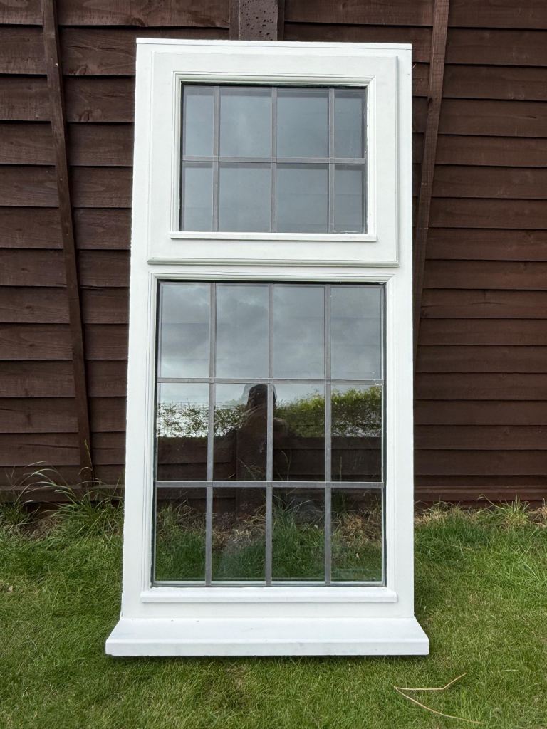 White hardwood window. 