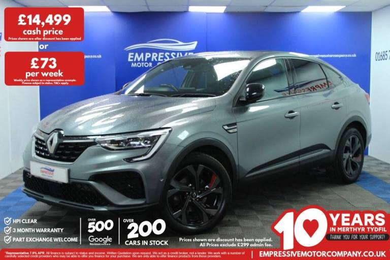 2022 Renault Arkana 1.6 E-TECH r.s. line SUV 5dr Petrol Hybrid Auto 2WD Euro 6 (s/s) (145 bhp) CO...