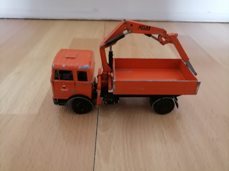 Rare Vintage West Germany GESCHA Metal Diecast ATLAS Construction Truck. Collectible. Vcg