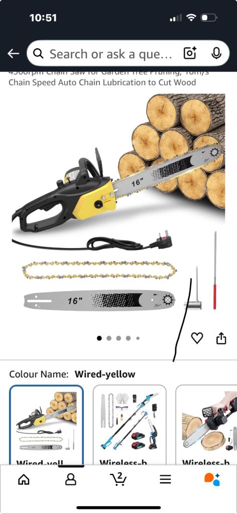 Electric chainsaw 16,, New 