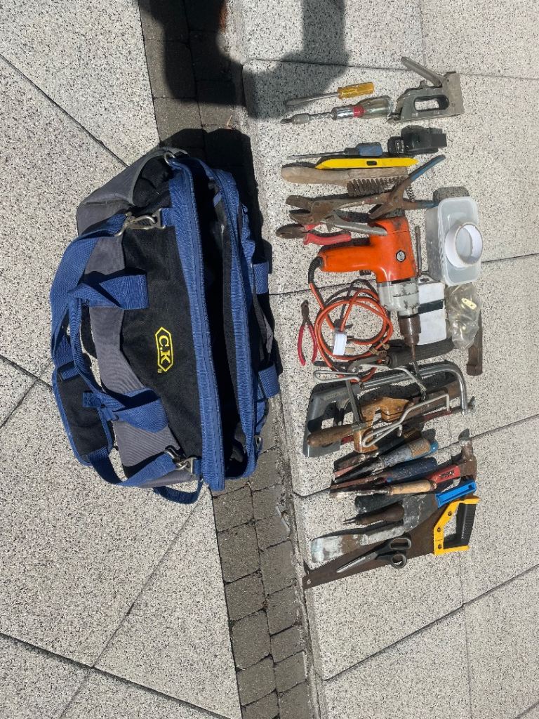Job Lot of Various Tools and Tool Bag