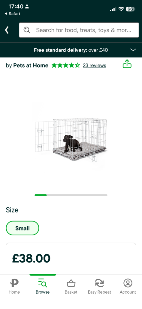 Dog Cage and Bed