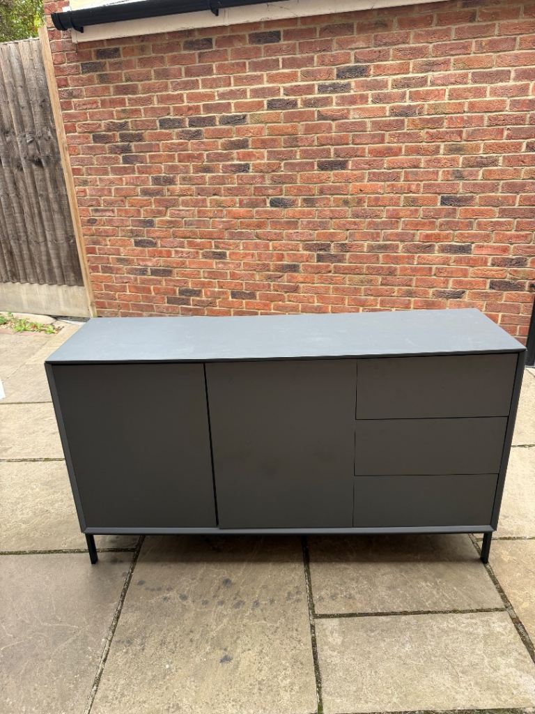 Grey Sideboard with Drawers and Cupboard – Great Condition