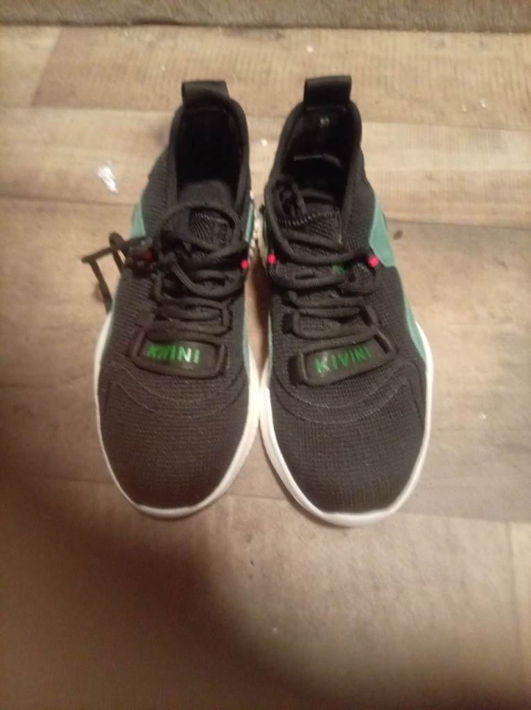 Black and Green Trainers - Good Condition