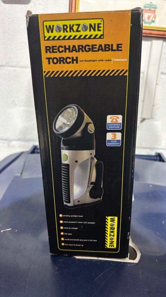 Rechargeable Torch & FM Radio 