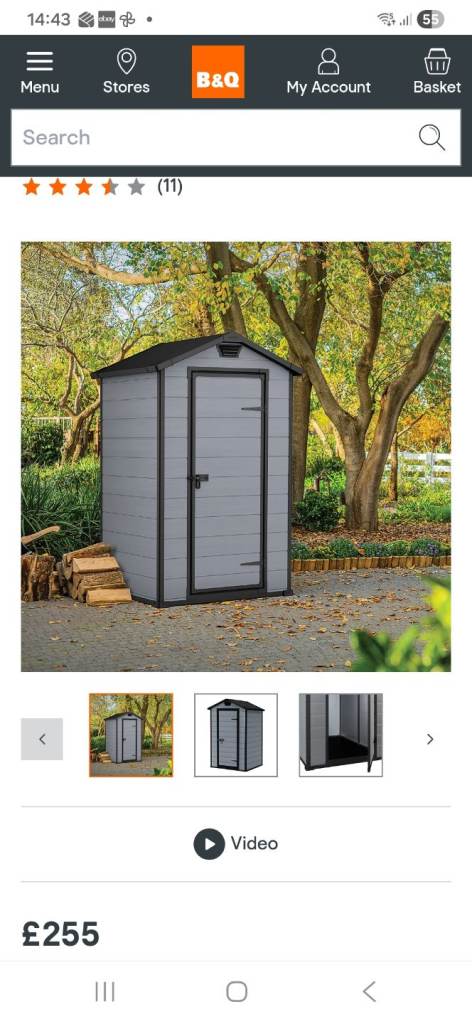 Klikstrom grey resin shed 3 x 4