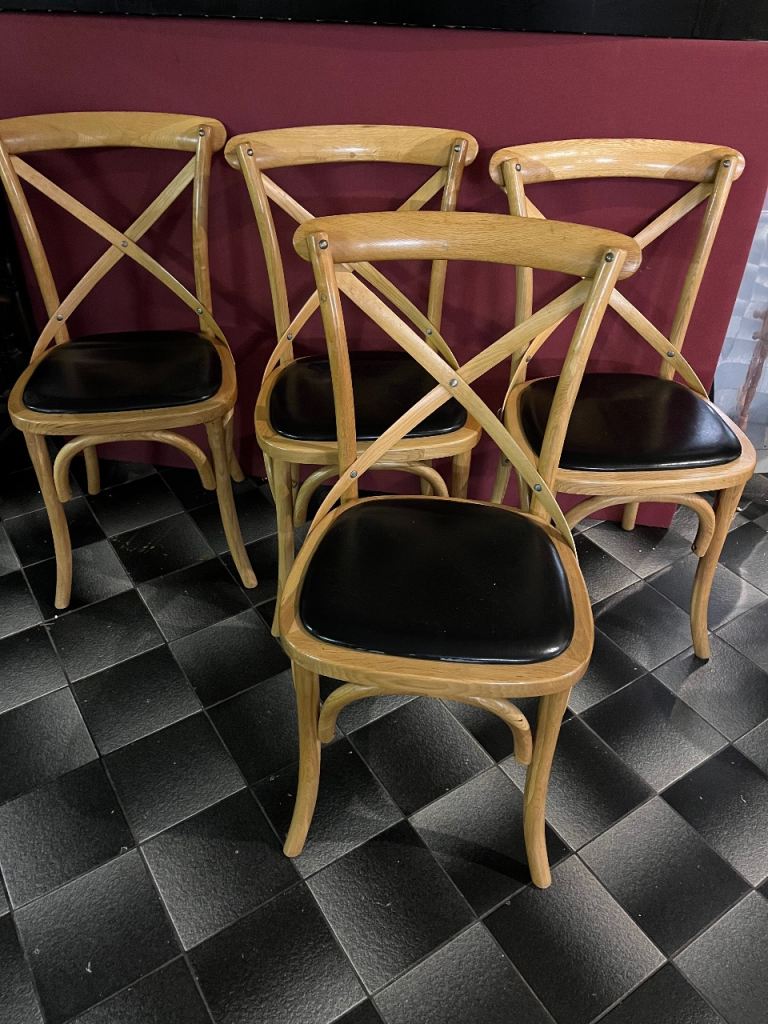 image for Set of 4 Beech Bentwood Style chairs 