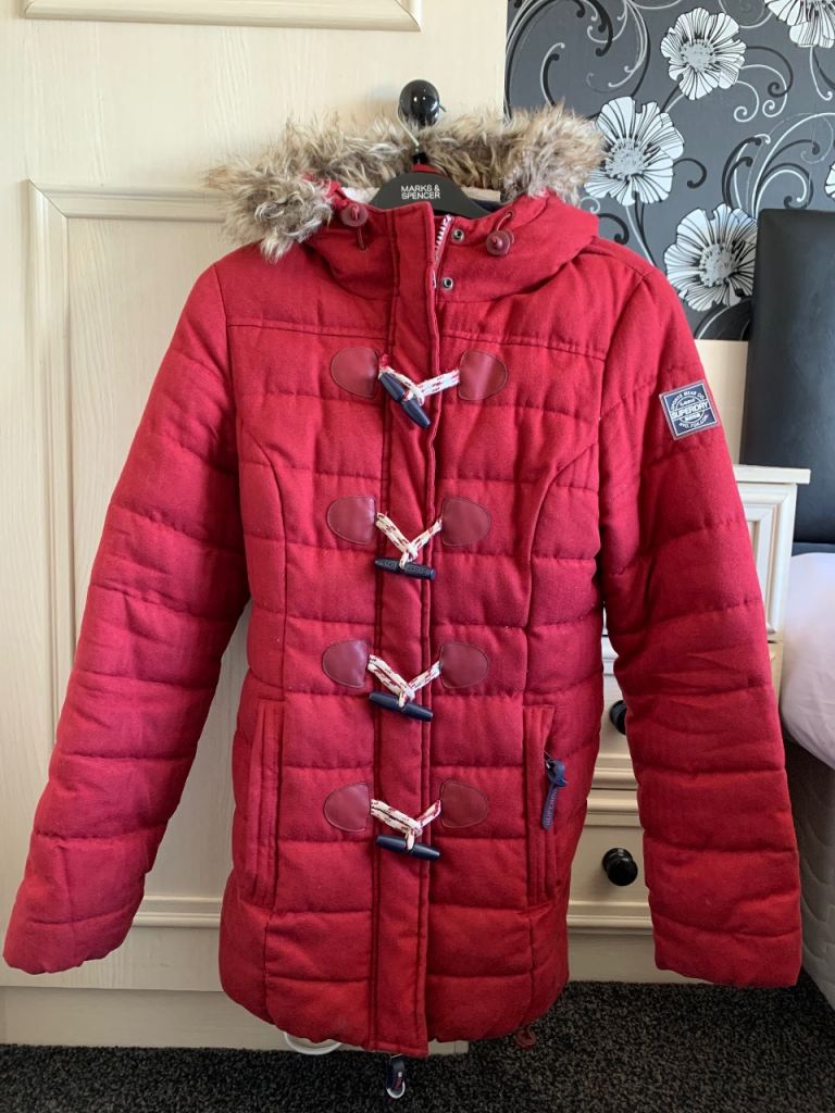 Superdry Winter Coats & Pink Hoodie – Sizes 8–10 – GOOD Condition