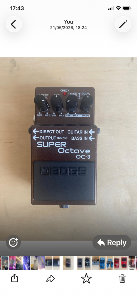 Boss oc3 octave pedal