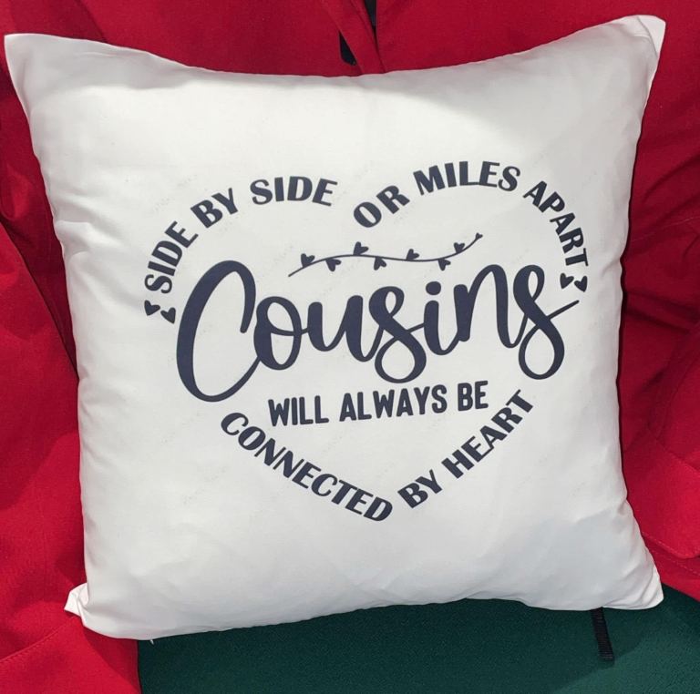 White 'Cousins' Decorative Cushion 