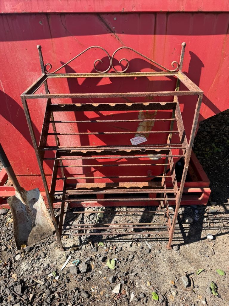 Rustic Metal Wine Rack / Storage Unit
