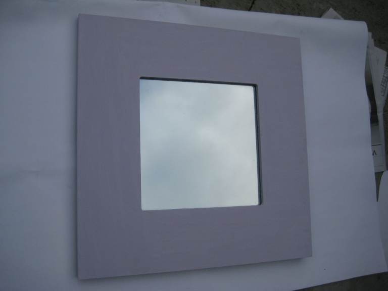 Square Wall Mirror in Lavender Wooden Surround for £5.00