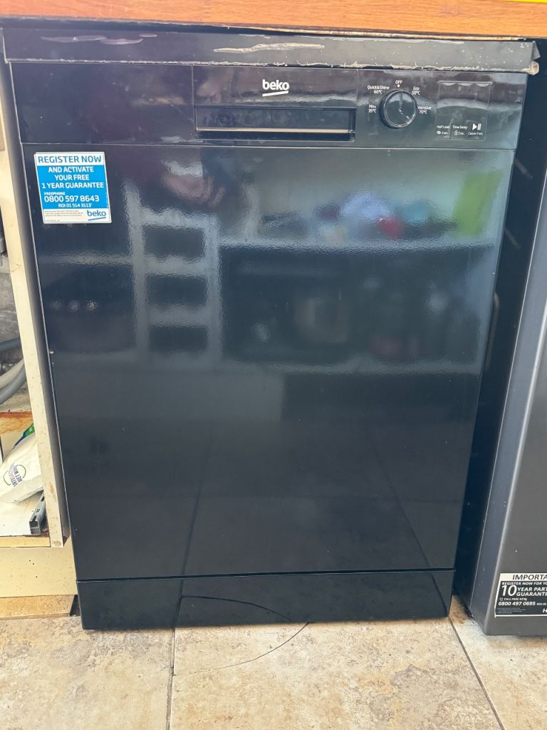 Beko Black Dishwasher – Good Condition, Fully Functional