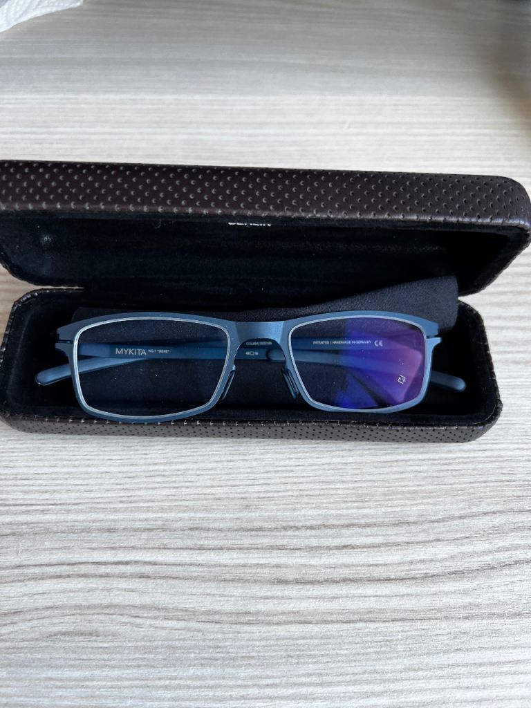 -Never Worn -MYKITA No.1 Matte Navy Stainless Steel Optical Frames - New