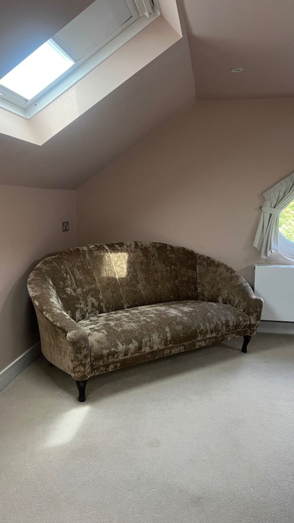 Velvet sofa. £200