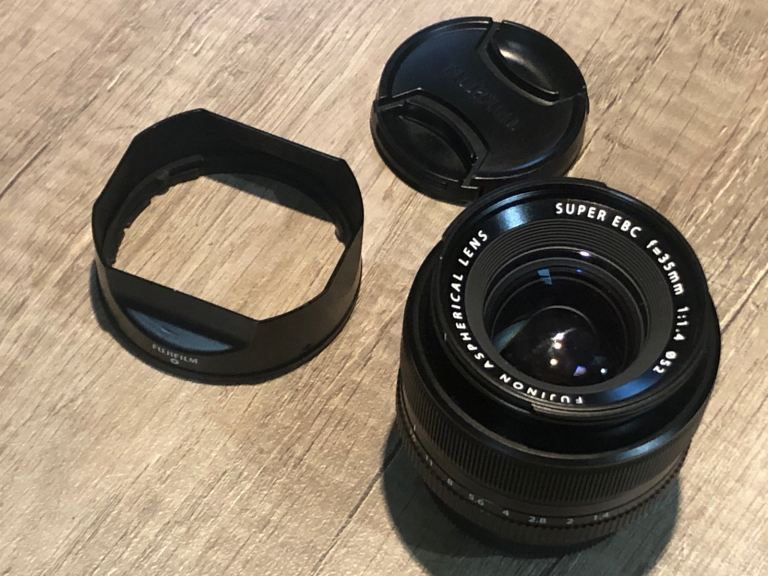 Fujifilm Super EBC f=35mm 1:1.4 Lens with Hood and Caps