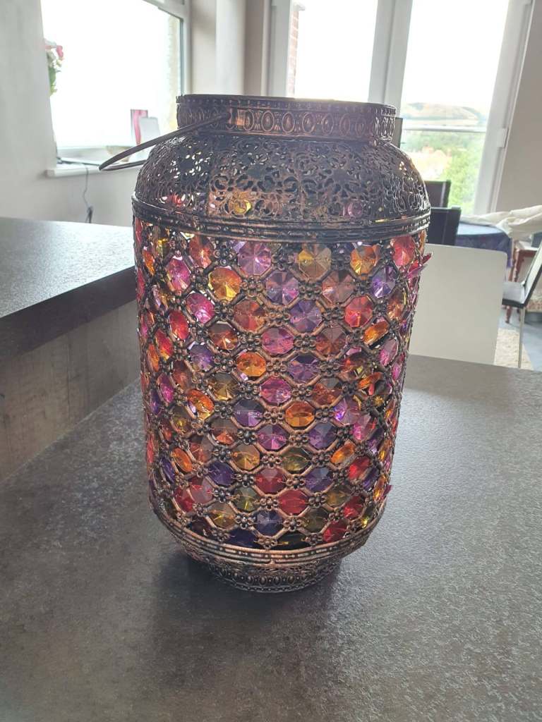 Table lamp, morrocan jewelled lantern