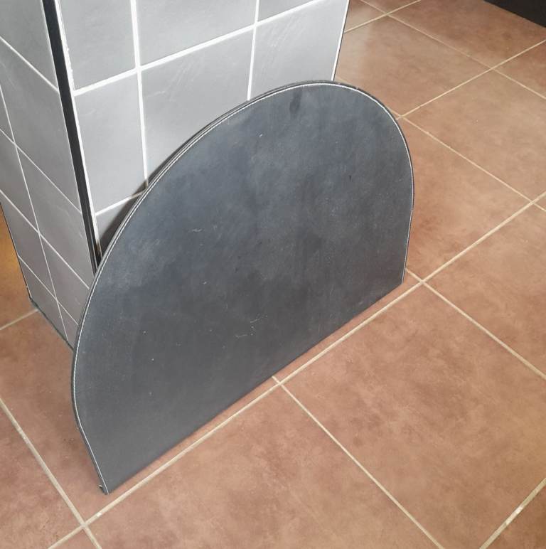 Black Faux Leather Desk Protector Mat