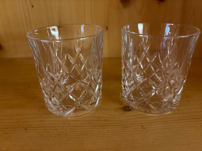 Two Crystal Tumblers – Good Condition