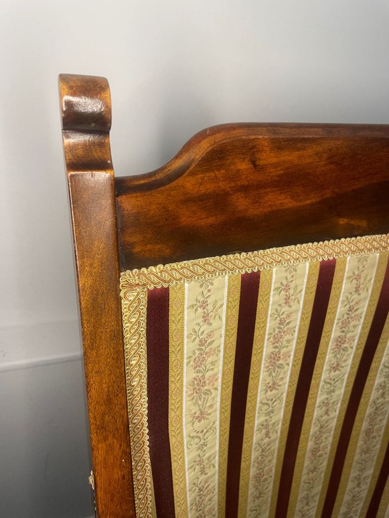 Antique Highback armchair - Recently Re-upholstered 