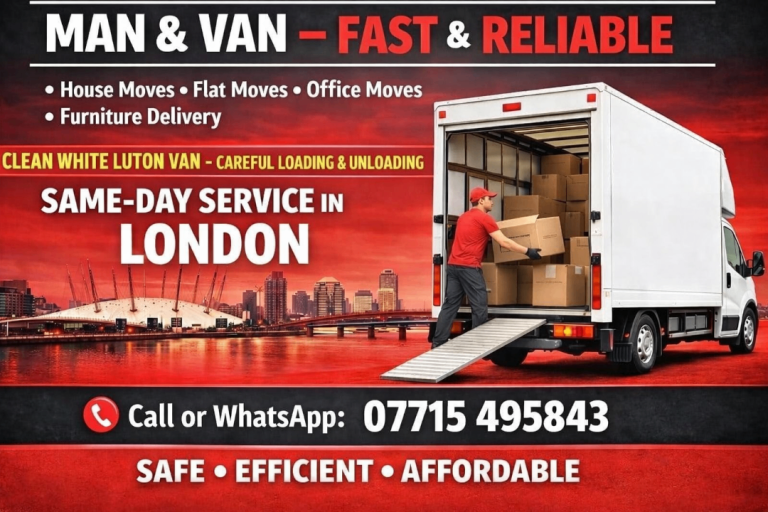 MAN & VAN HOUSE OFFICE REMOVALS MOVING SERVICE LUTON VAN HIRE DUMPING JUNK CLEARANCE MOVERS