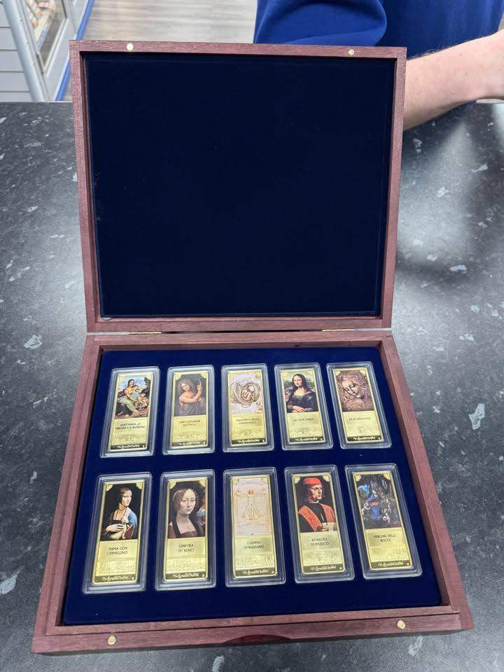 Leonardo Da Vinci Gold Plated Bars
