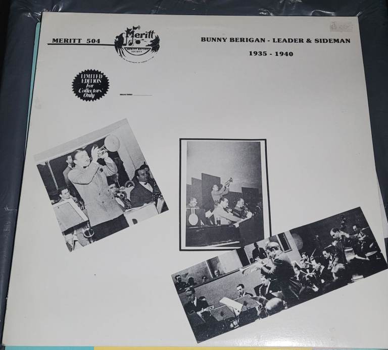BUNNY BERIGAN: 1935-1940 MERITT 12" LP 33 RPM r2/14