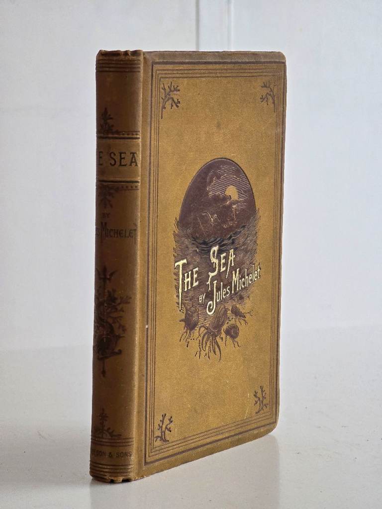 1883 Antique Rare Victorian The Sea by Jules Michelet Poetry/Science Book w/ Illustrations