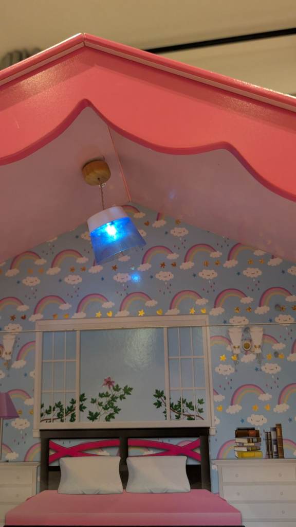 Large Wooden Doll's House with Furniture – Good Condition