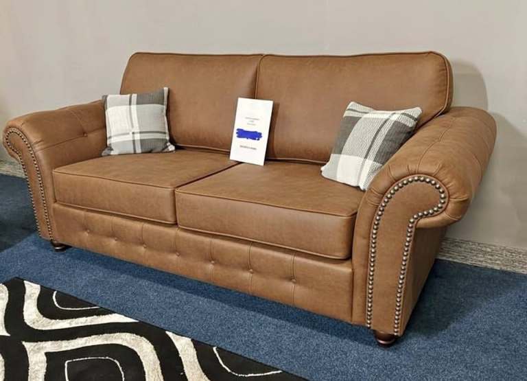 High Back Leather 3+2 Seater Sofa Suite | Pay On Delivery | In Stock