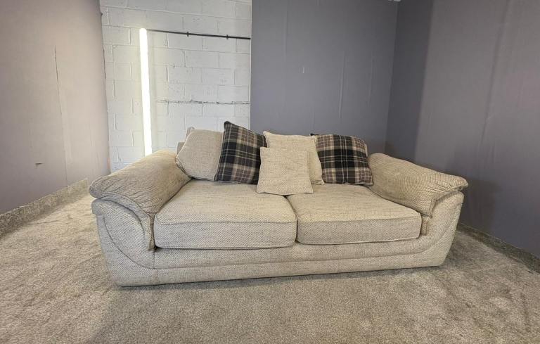 Beige 3 seater sofa DELIVERY AVAILABLE!