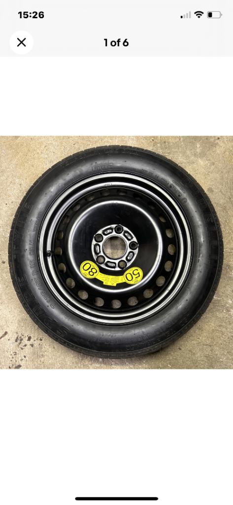 Volvo 16” space saver wheel and Pirelli tyre